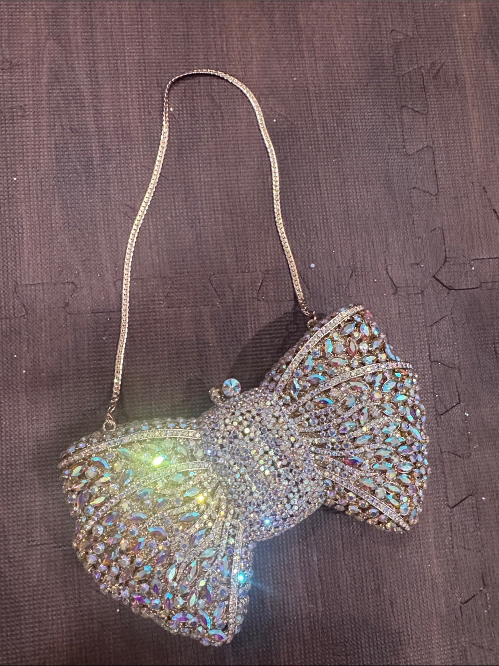 Crystal Bow Evening Clutch Bag